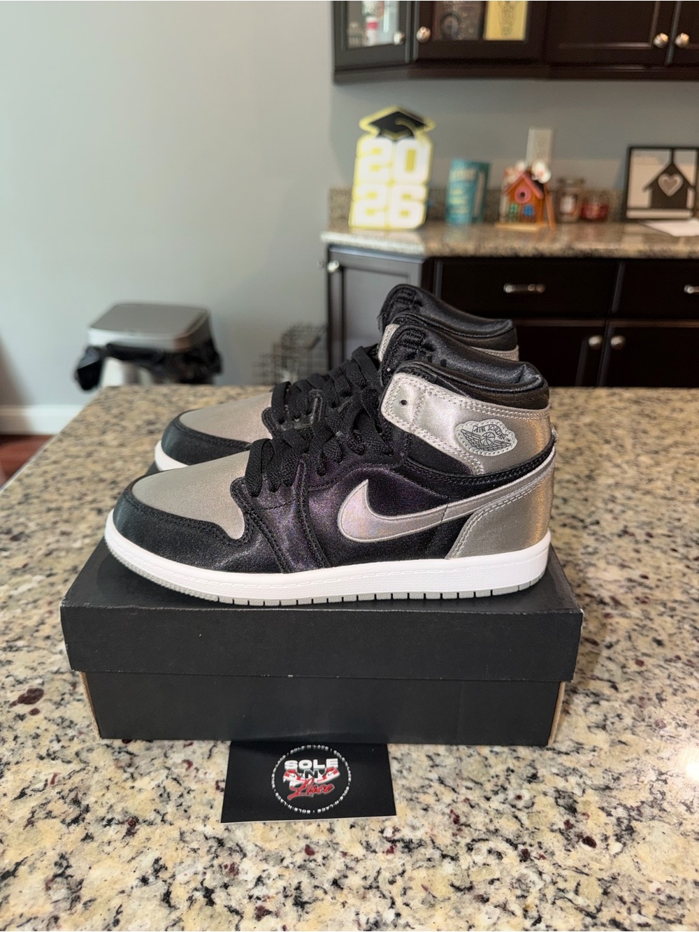 Size 3Y Jordan 1 Retro High OG Satin Shadow (PS) SKU FD5304-010 Brand New